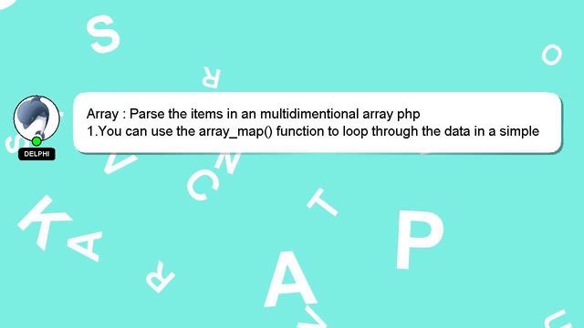 Array : Parse the items in an multidimentional array php смотреть онлайн