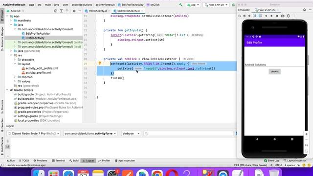 startActivity for result new API in Android | Tamil | Kotlin | Android | Intent смотреть онлайн