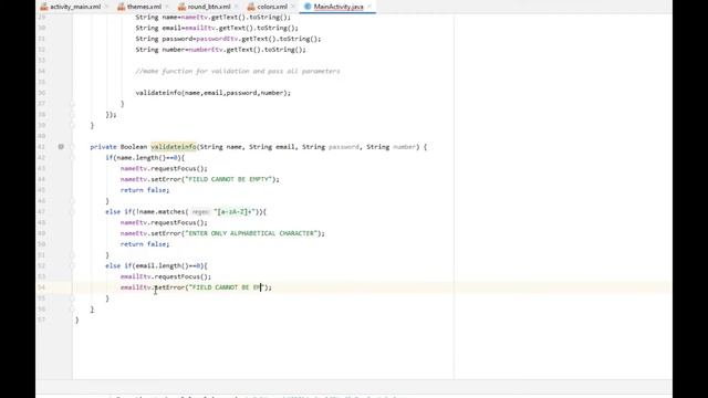 Input Validation In Android Studio | Name Email Phone Number and Password Validation In Android смотреть онлайн