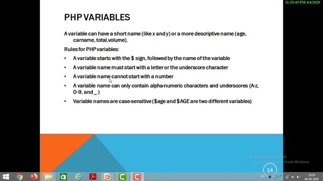 #eduweb#comtube PHP VARIABLE AND CASE SENSITIVITY смотреть онлайн