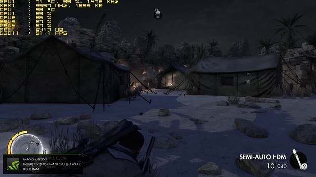 Sniper Elite 3: i3 4170 / GTX 950 1080p Ultra смотреть онлайн