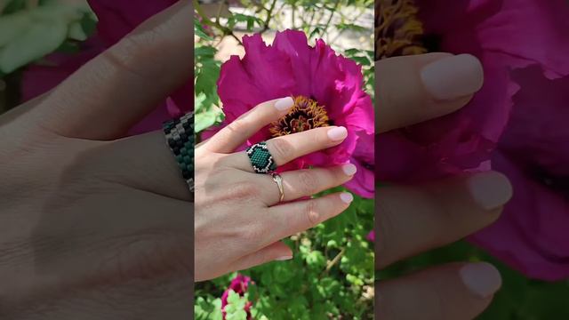 💚 Кольцо из японского бисера Miyuki Delica 11/0💚#natali_s_jewelry#рекомендации #ручнаяработа смотреть онлайн