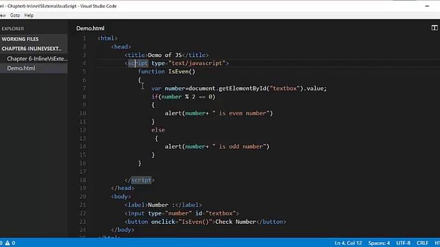 JavaScript for beginners - Chapter 6 - Inline vs external JavaScript смотреть онлайн