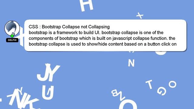 CSS : Bootstrap Collapse not Collapsing смотреть онлайн