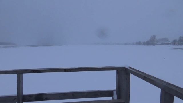 Вид с причала на реку Онега и Каргополь. Зима. Февраль смотреть онлайн