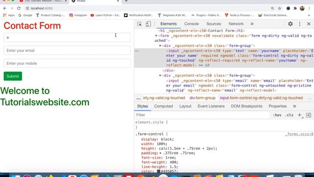 Template driven forms validation | Angular Form Validation | Angular 10 Tutorials in Hindi | Part-3 смотреть онлайн