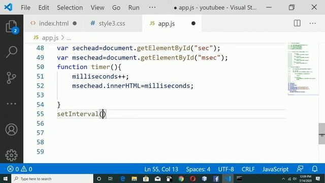 JavaScript Project For Beginners || Digital Stop Watch Using JavaScript || How to Make Stop Watc смотреть онлайн