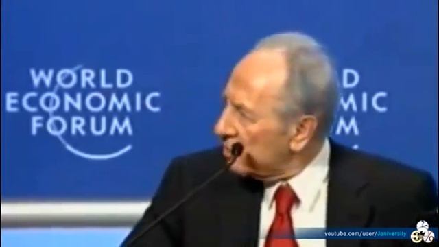 Shimon Peres Responds Erdogan At Davos 2009