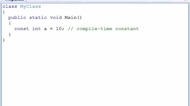 Constants in C# смотреть онлайн