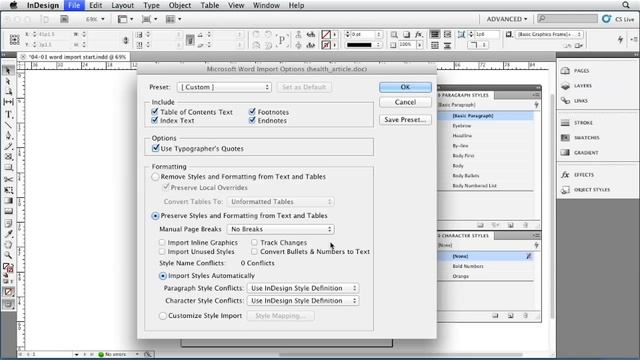 InDesign Tutorial - Importing Microsoft Word files смотреть онлайн