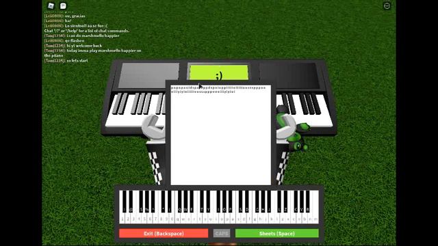 playing roblox piano marshmello happier смотреть онлайн