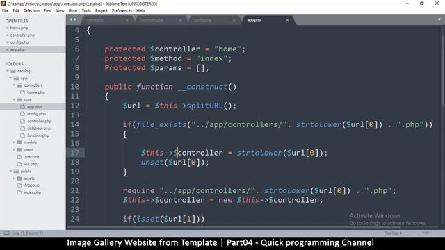 PHP Image gallery website from HTML template Tutorial Part04 | MVC OOP | Quick programming смотреть онлайн