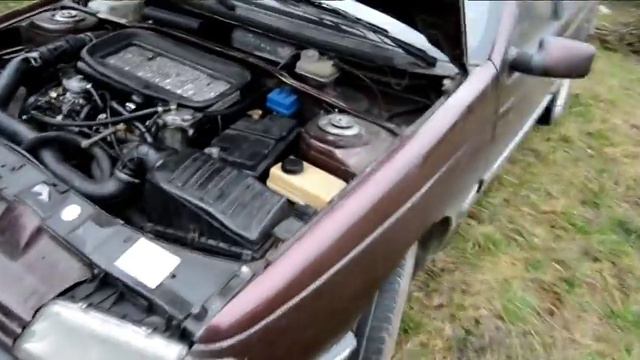 Peugeot 405 1,9 TD - Cold start and smoke смотреть онлайн