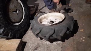Замена резины на мотоблоке Агро