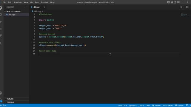 ddos example code in python( Visual Studio Code) #ddos #python смотреть онлайн