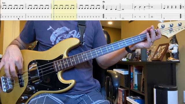 Whole Lotta Rosie by AC/DC Isolated Bass Cover with Tab смотреть онлайн