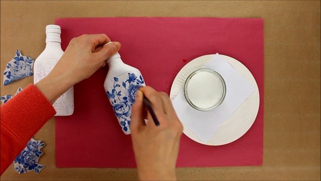 Decoupage Bottles - Diy Painted Bottles - Decoupage Tutorial - Decoupage For Beginners