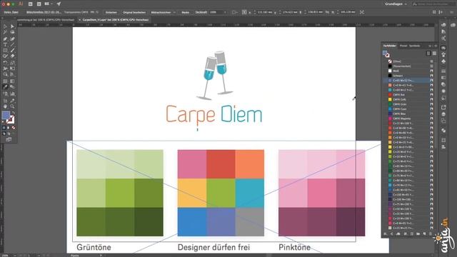 Carpe Diem - Logo creation time-lapse in Adobe Illustrator смотреть онлайн