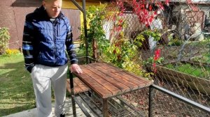 Сделал мангальную зону!! Из профильной трубы!! Своими руками!!