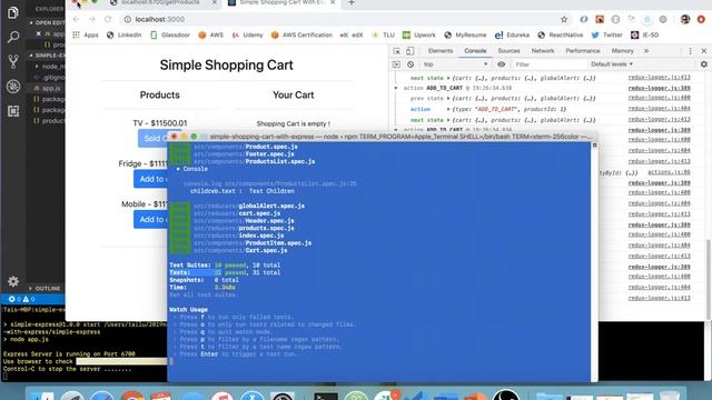 React Redux Shopping Cart with Express demo смотреть онлайн