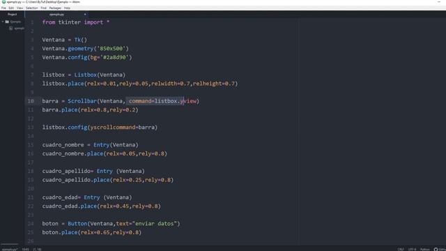 TKINTER-PYTHON CREAR UN LISTBOX Y ENVIARLE INFORMACION UTILIZAND StringVar-Scrollvar-Entry y Button смотреть онлайн