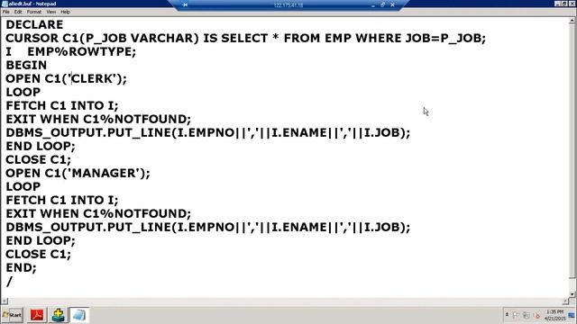 PLSQL Class 7 How to Work with PARAMETER CURSOR in PLSQL YouTube смотреть онлайн