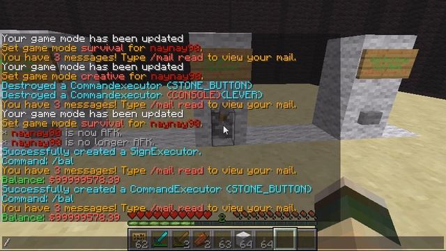 SignExe | Run commands on signs, buttons and levers! | Minecraft Bukkit Plugin смотреть онлайн