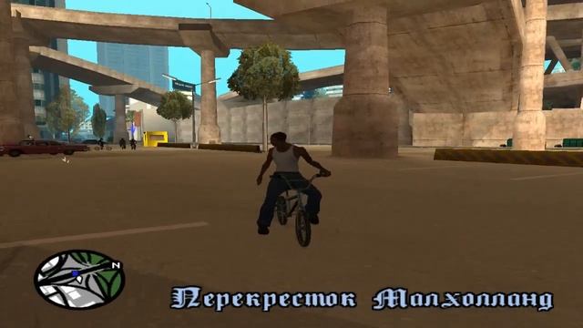 GTA San Andreas прохождение ч.1 Возвращение домой, погоня на велосипедах, неудачное ограблание смотреть онлайн