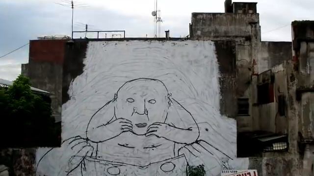 MUTO a wall-painted animation by BLU смотреть онлайн