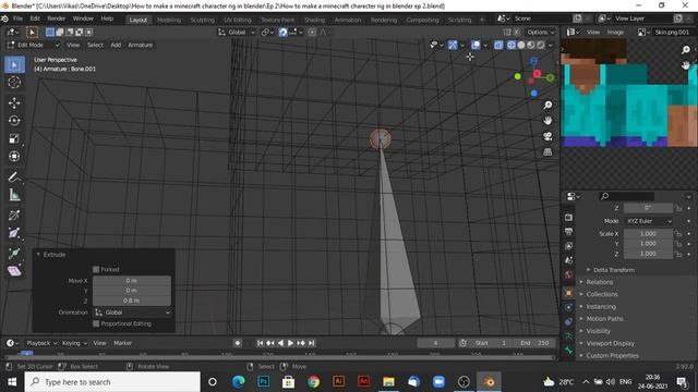 How to make a Minecraft rig in Blender Ep 2 - Setting Origin Points and Rigging смотреть онлайн