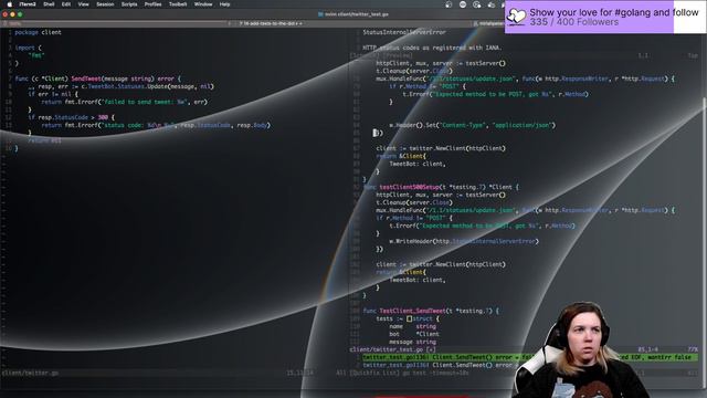 [Golang | Vim] Twitter bot. + discord bot !code смотреть онлайн