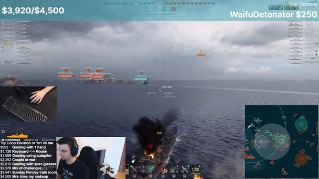 World of Warships - Play with only (1) left hand смотреть онлайн