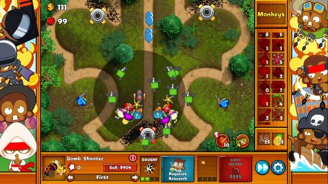 it's getting harder... Bloons Monkey City смотреть онлайн