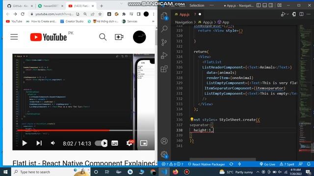 Flat List In react Native Full tutorial смотреть онлайн