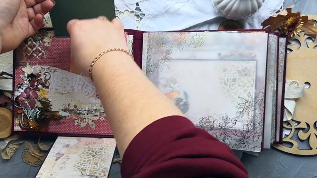 Обзор насыщенного, осеннего альбома. Скрапбукинг смотреть онлайн