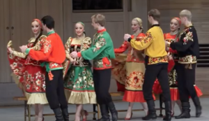 "Хохломская скамейка"  Ансамбль "Берёзка"