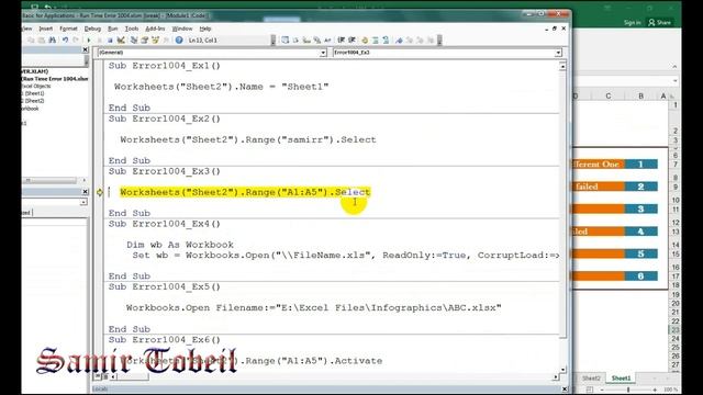 10- دورة دورة VBA Advanced Run Time Error 1004 الخطأ الاشهر داخل محرر الاكواد الاسباب والحل смотреть онлайн