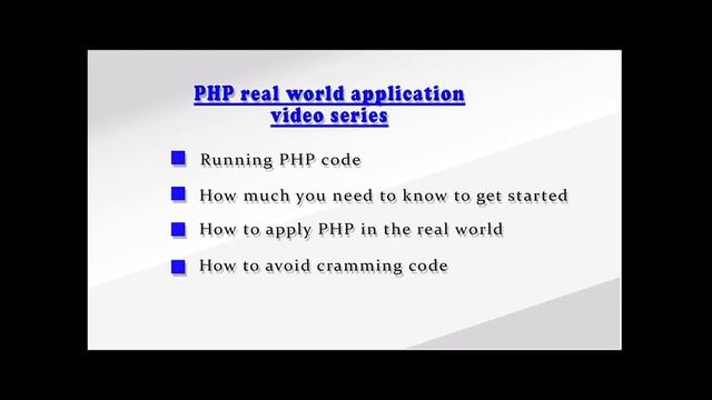 01 PHP REAL WORLD APPLICATION; introduction to the series absolute beginner смотреть онлайн
