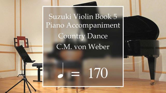 Suzuki Violin Book 5 | Country Dance | Piano Accompaniment | 170 BPM смотреть онлайн