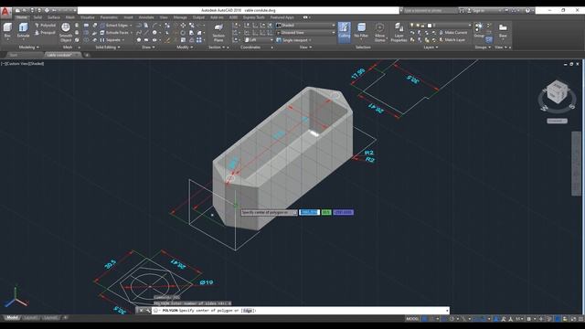 AutoCAD 3D, how to drawing 2way cable connector junction box, part 1 смотреть онлайн