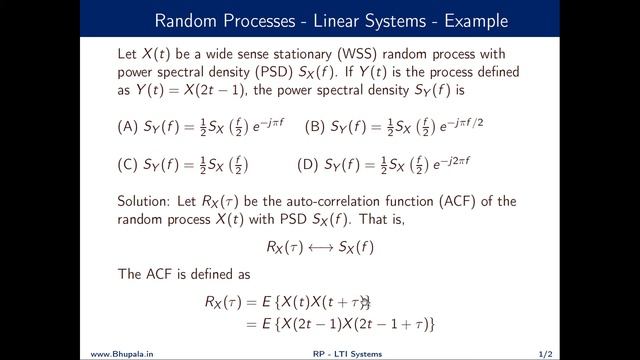 Random Process Through LTI System Example смотреть онлайн
