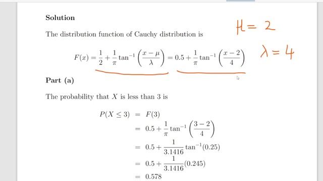 Cauchy Distribution - Worked Example смотреть онлайн