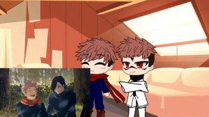 ?Реакция персонажей аниме Магическая битва на шипы 1 часть?