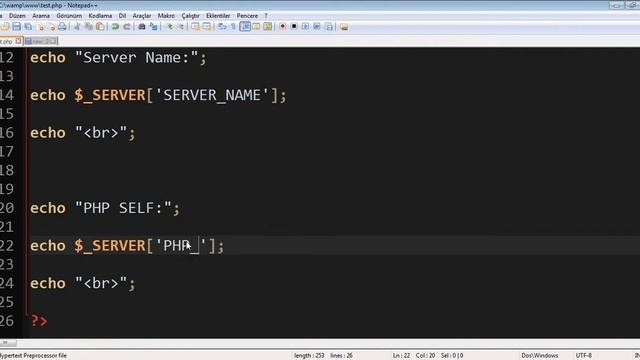 Php Dersleri - Php Server Süper Global Değişkenler | Ders - 25 смотреть онлайн