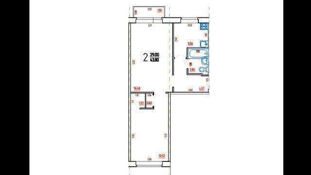 2-комнатная квартира, серия 1-468, хрущевка, зеркальная, линейная, план с точными размерами стен. смотреть онлайн