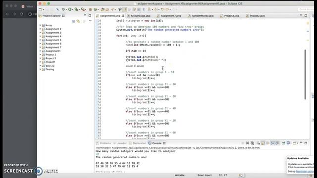 Histogram with Random Numbers Java Eclipse смотреть онлайн