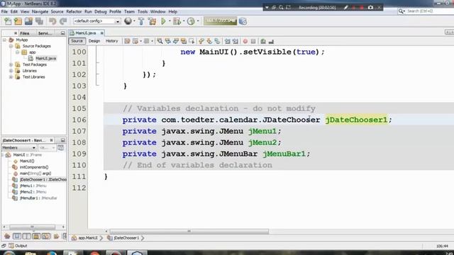 Java Swing Netbeans IDE GUI Tutorial - 14 - How To Use JDateChooser - Hindi смотреть онлайн