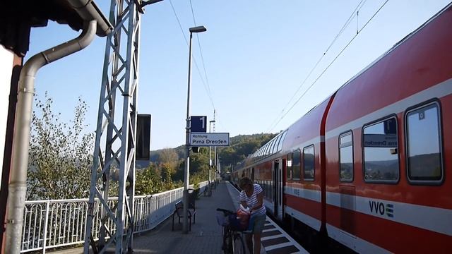 Выход из поезда в Кюнигштайн. Германия. смотреть онлайн