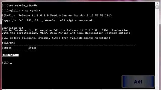 Enable Disable Block Change Tracking in Oracle смотреть онлайн