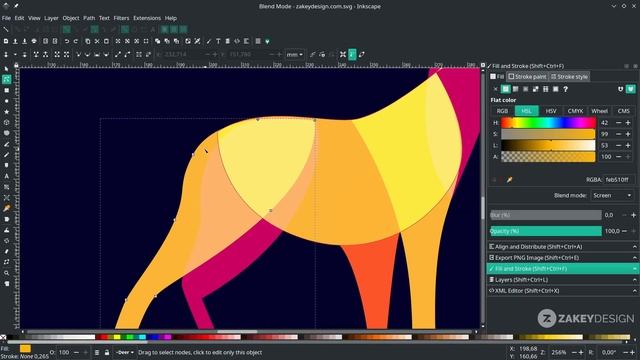 Inkscape Tutorial : Flat Animal Illustration with Blend Modes смотреть онлайн